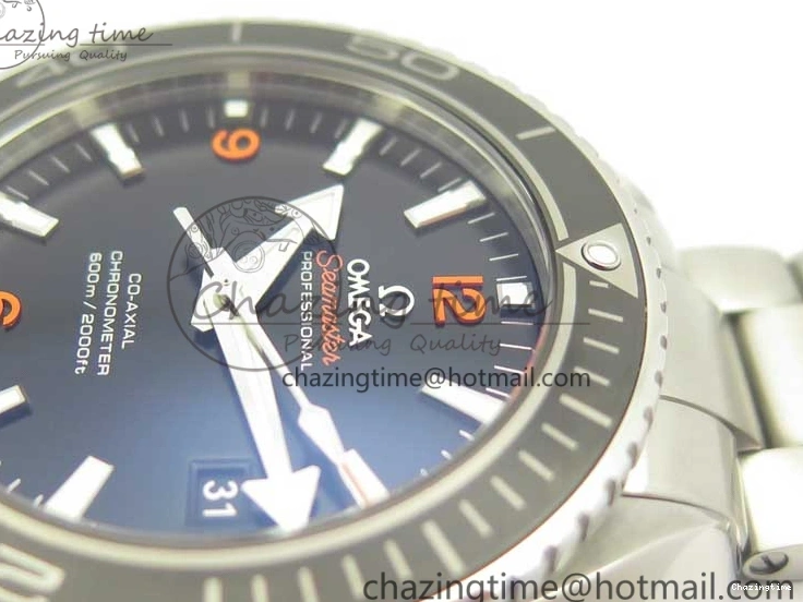 0204 Durable Planet Ocean Professional Ceramic Bezel 45.5mm 1:1 VSF Best Edition Orange Markers on SS Bracelet A8500 Super Clone 8052